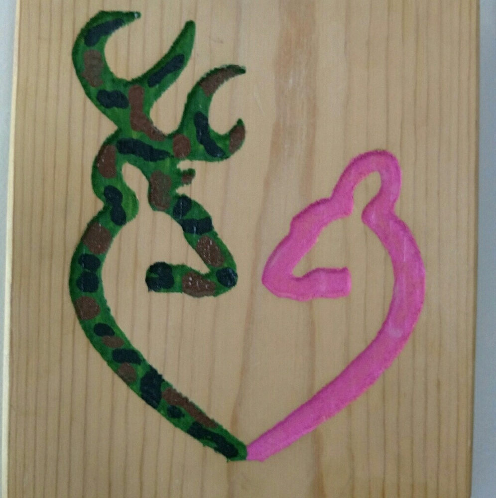 Wooden picture hand painted
